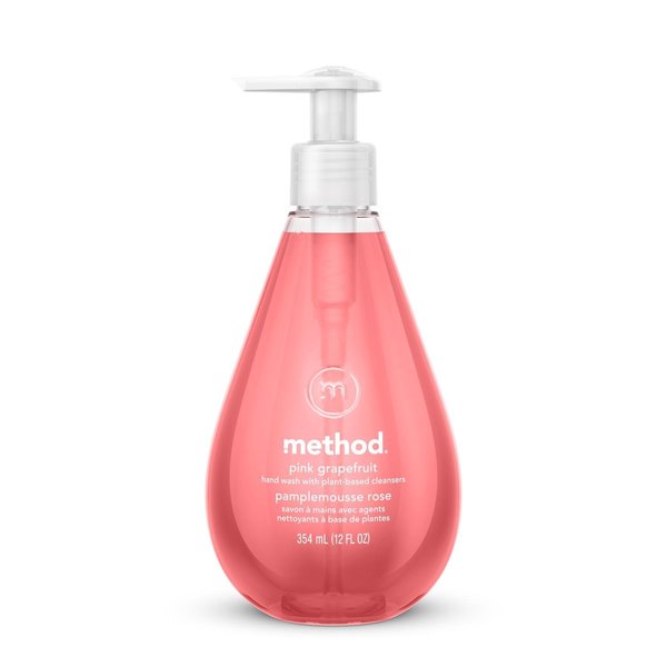 Method Pink Grapefruit Scent Gel Hand Wash 12 oz 00039
